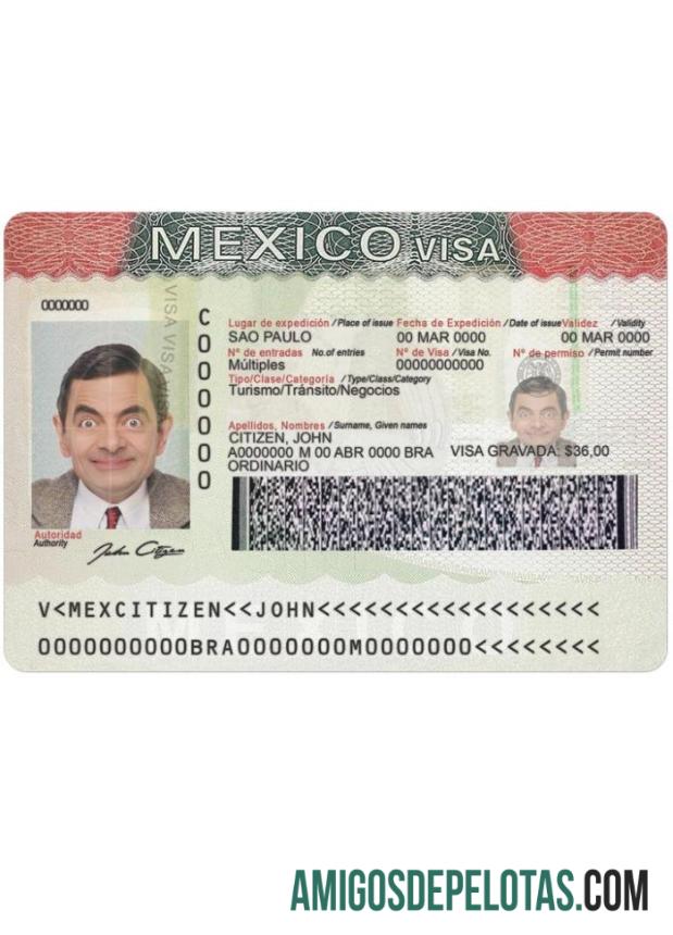Visto para o México baixar para verificação
